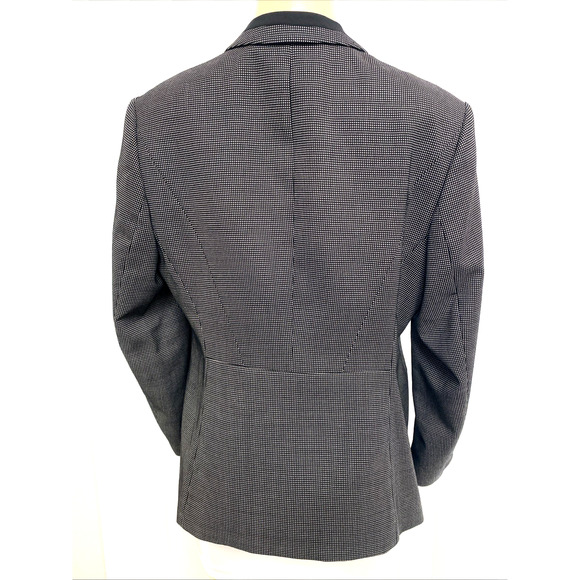 BOSS HUGO BOSS Jelisana Jacket Blazer Two Button Wool Black White Dot 12 L - Picture 5 of 9